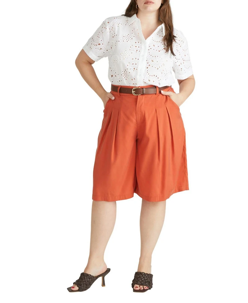 Universal Standard Plus Cooling Stretch Cupro Bermuda Shorts
