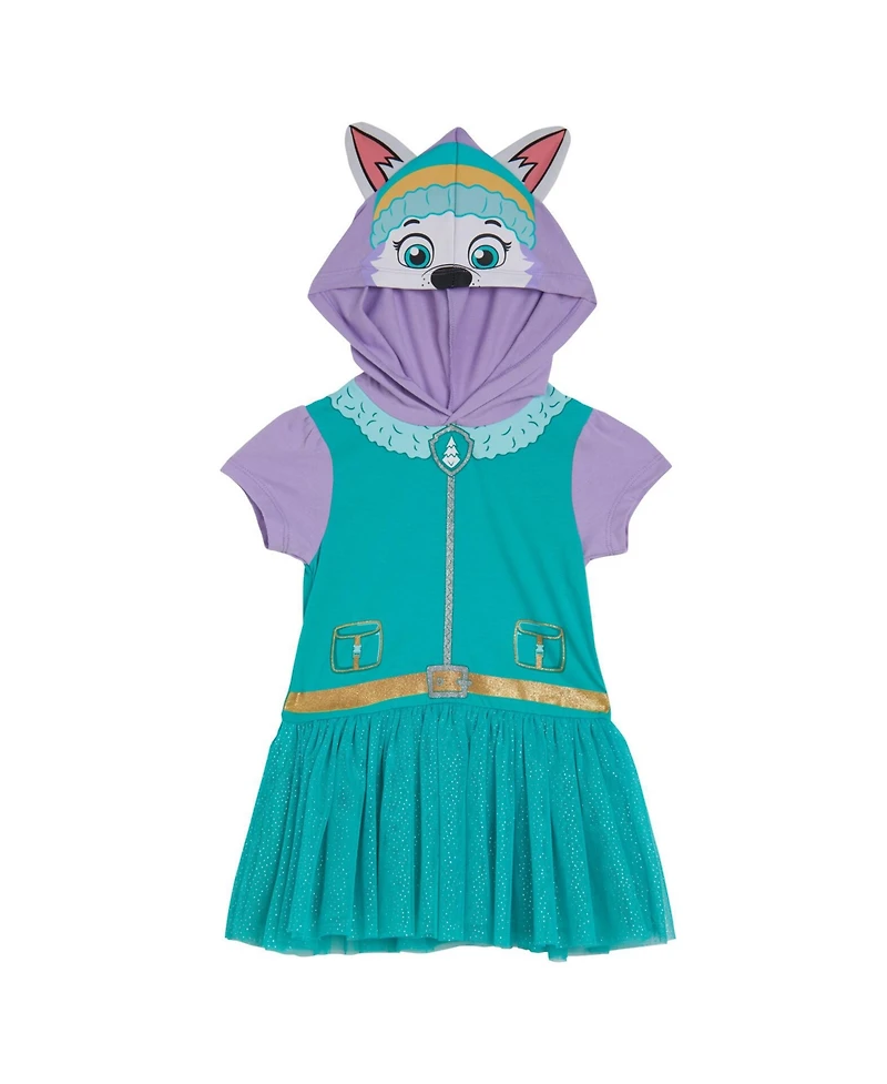 Paw Patrol Toddler Girls Hooded Cosplay T-Shirt Dress and Leggings Outfit Set