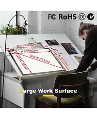 Yescom A2 Light Pad Diamond Painting Light Board Light Box for Tracing 25"x16" Light Board Artist Drawing Sketching Animation with Paper