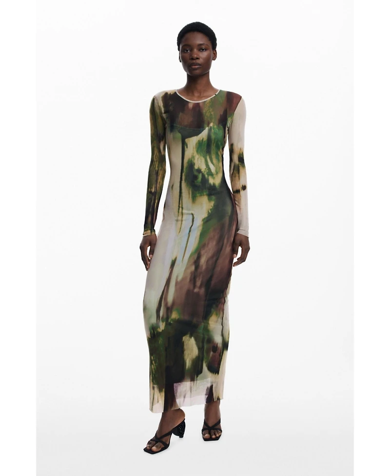 Desigual Women's Long tulle dress