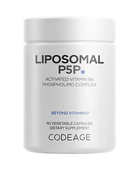 Codeage Liposomal P5P Supplement Vitamin B6 Pyridoxal-5-Phosphate B 6 Pills 3-Month Supply Active Form P5P B6 Vitamins 90 Capsules