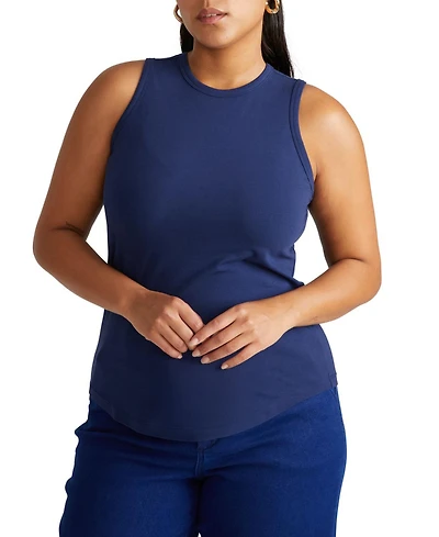Universal Standard Womens Plus Cai High Neck Tank