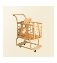 Momiji - Handcrafted Rattan Kids Shopping Cart with Baby Seat - Wicker