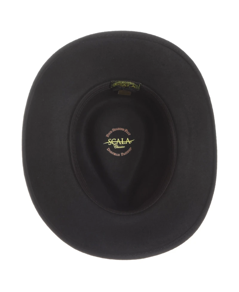 Scala Men's Felt Outback Overlay Hat