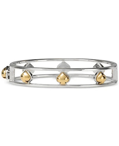 kate spade new york Two-Tone Sculpted Spade Cut Out Bangle Bracelet