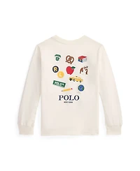 Polo Ralph Lauren Toddler and Little Boys Cotton Long Sleeve Graphic T-Shirt
