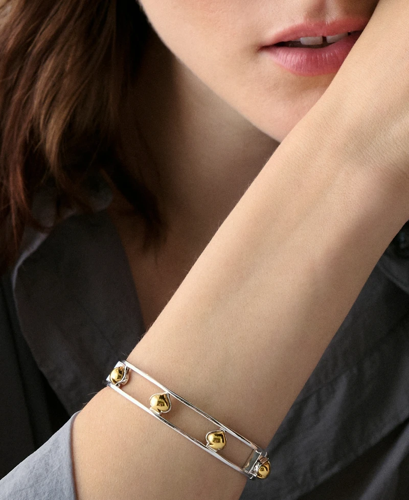 kate spade new york Two-Tone Sculpted Spade Cut Out Bangle Bracelet