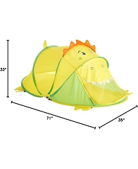 Cesicia Figural Dinosaur Pop Up Portable Play Tent with Carry Case, Green