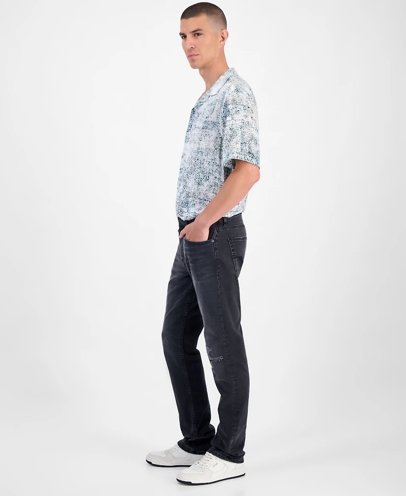 Guess Mateo Regular Straight Fit Dark Wash Jeans