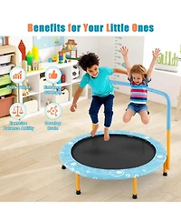 36'' Kids Trampoline Rebounder W/Full Covered Handrail