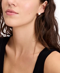 kate spade new york Cubic Zirconia Sparkling Asscher Huggie Earrings (also Emerald)