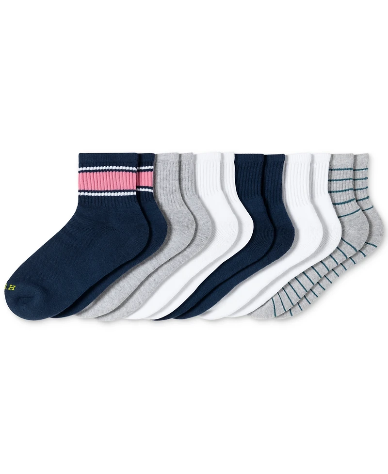 Hue Women's Mini Crew 6 Pack Socks U10227