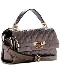 Guess Idra Small Top Handle Quilted Flap Crossbody