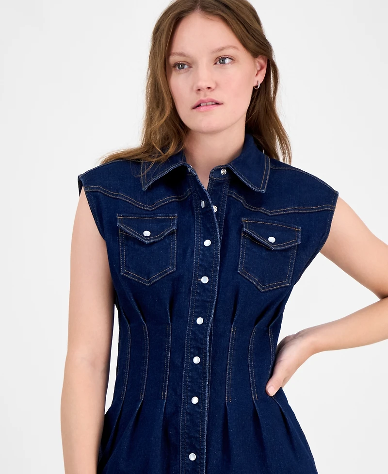 En Saison Women's Eliana Denim Minidress