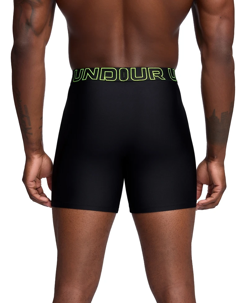 Under Armour Men's Performance Tech Mesh Solid 6" Boxer Briefs - 3-pack