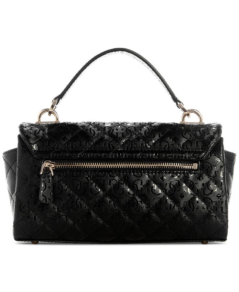 Guess Idra Small Top Handle Quilted Flap Crossbody Bag