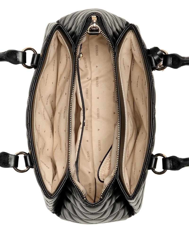 Guess Tinsley Medium Quilted Three Compartment Satchel