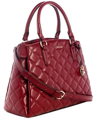 Guess Tinsley Medium Quilted Three Compartment Satchel