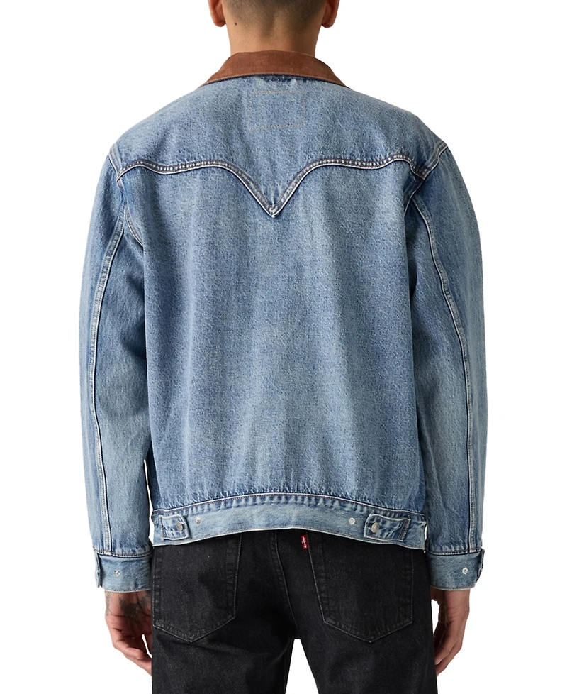 Levi's Men's Western Shorthorn Relaxed-Fit Denim Trucker Jacket