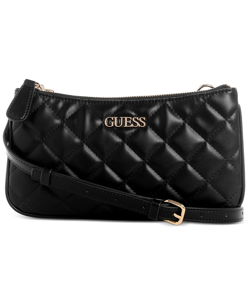 Guess Tinsley Quilted Three Compartment Crossbody