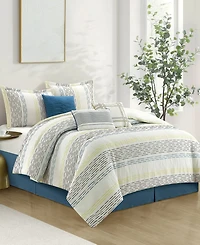 Stratford Park Merida Stripes 7-Pc. Comforter Set