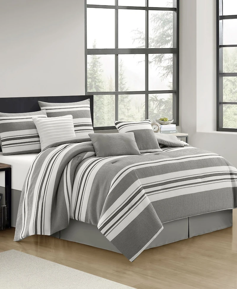 Stratford Park Cornille Stripes 7-Pc. Comforter Set