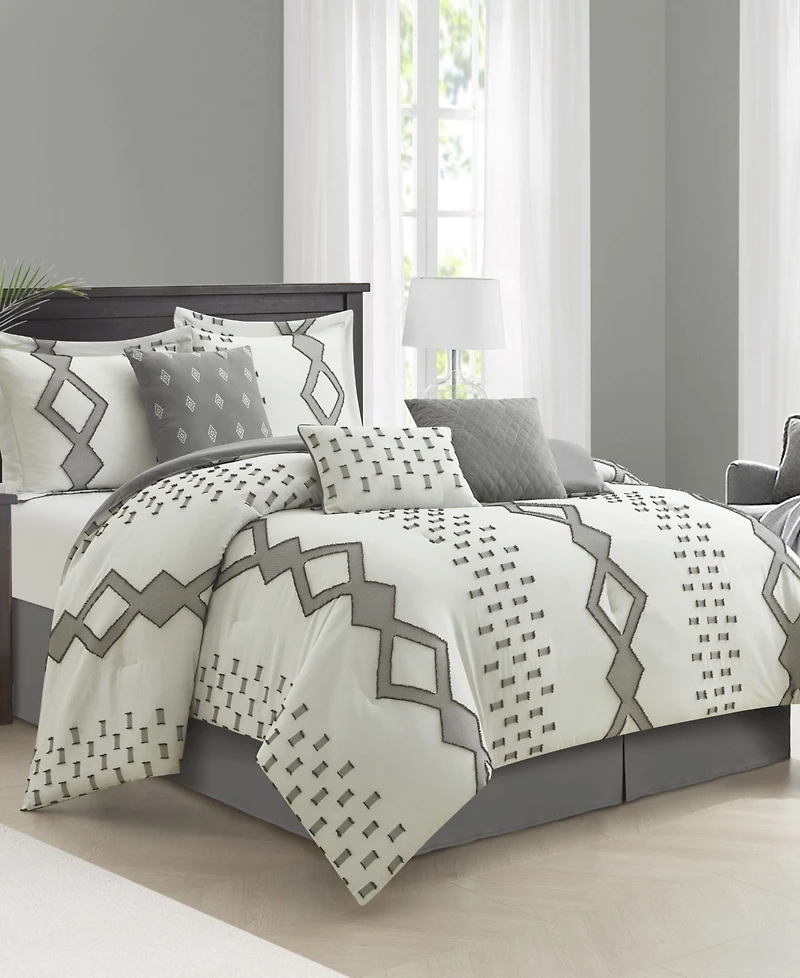 Stratford Park Sanissa Geometric 7-Pc. Comforter Set, California King