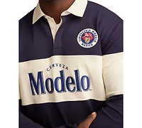 Lucky Brand Men's Modelo Long Sleeve Embroidered Rugby Shirt