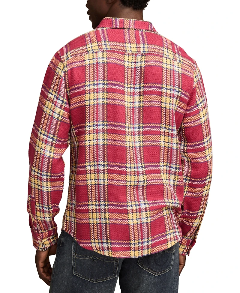 Lucky Brand Men's Long Sleeve Plaid Flannel Button-Front Shirt