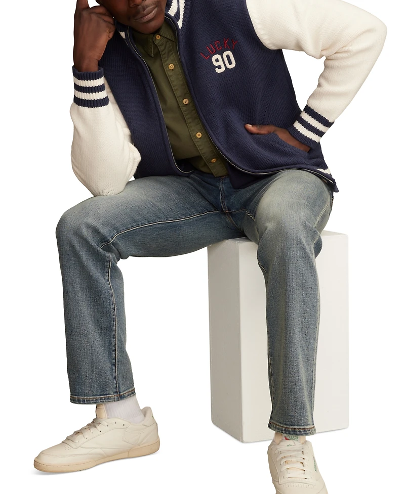 Lucky Brand Men's Zip Sweater Bomber
