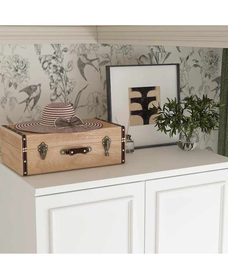 Modern white 4-door handle wardrobe, bedroom Armoire, Wooden Closet
