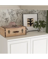 Modern white 4-door handle wardrobe, bedroom Armoire, Wooden Closet