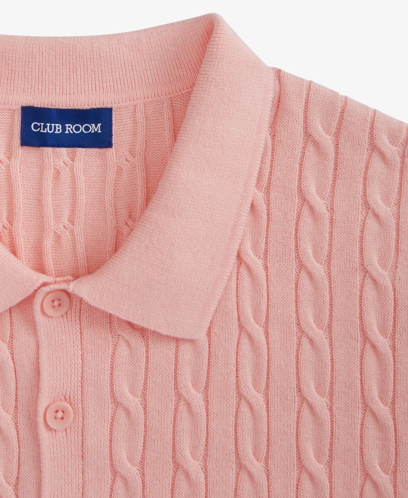 Club Room Men's Regular-Fit Sweater-Knit Polo Shirt, Created for Macy's