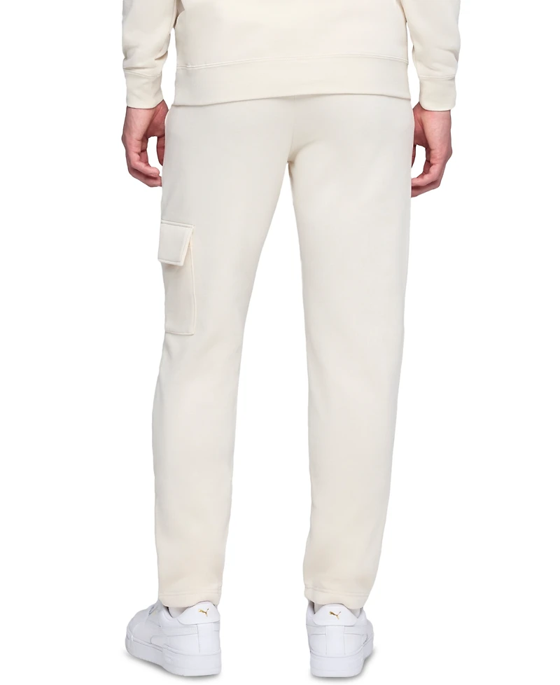 Puma Men's Ess Regular-Fit Logo Embossed Fleece Cargo Pants