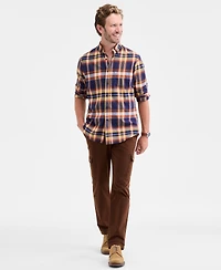 Club Room Men's Loman Plaid Brushed Cotton Button-Down Shirt, Macy's Exclusive