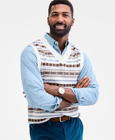Club Room Men's Drake Fair Isle Sweater Vest, Macy's Exclusive