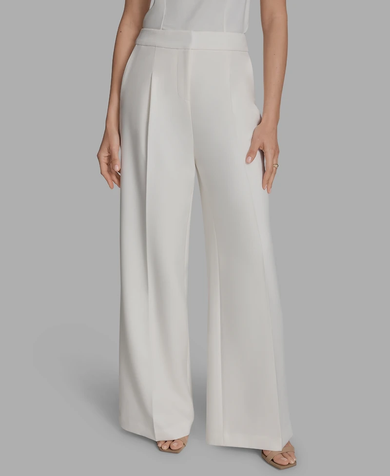 Bcbg Women's Pleated Wide Leg Pants