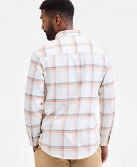 Club Room Men's Hunter Plaid Button-Down Flannel Shirt, Macy's Exclusive