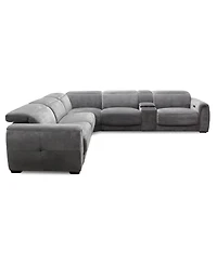 Brownell -Pc. L-Shape Sectional with Power Motion Chairs & 1 Console