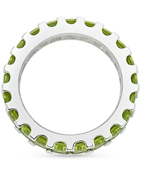 Peridot Baguette Eternity Band (5-7/8 ct. t.w.) in Sterling Silver