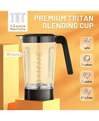 1500W Countertop Blender with 5 Speeds, 5 Presets, and 68oz Tritan Jar
