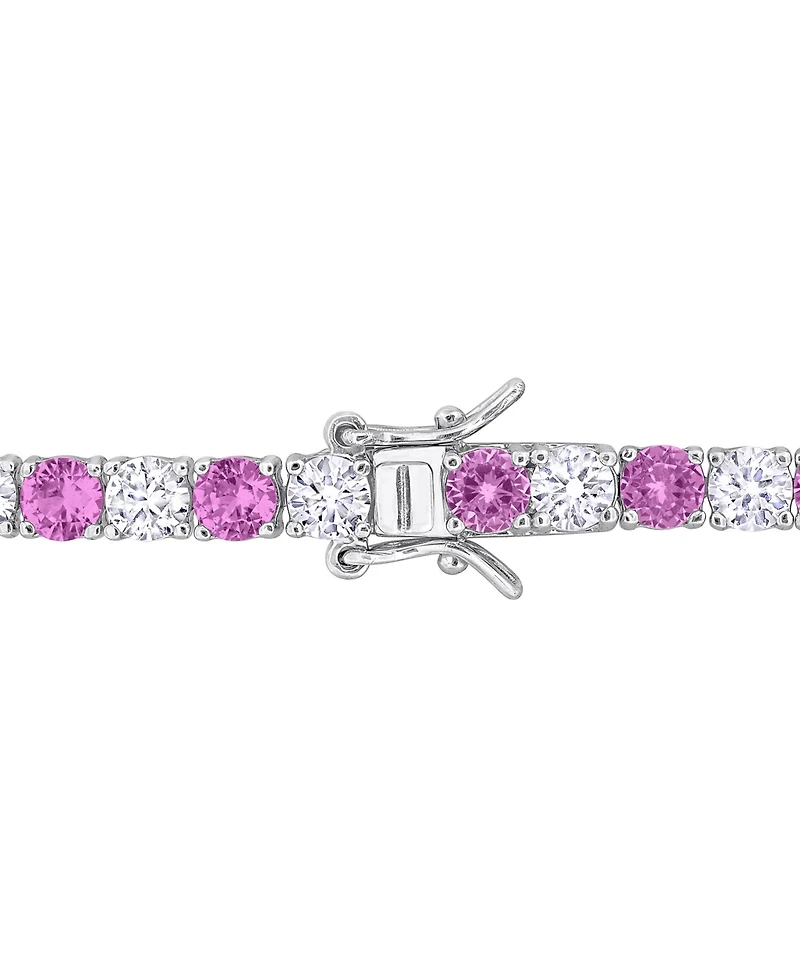 Lab Created Gemstone Flex Bracelet in Sterling Silver