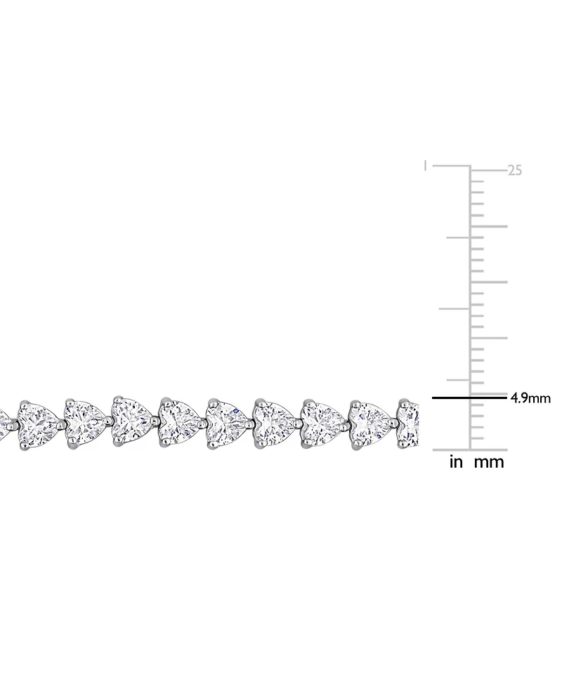 Lab Grown White Sapphire Flex Bracelet (10 ct. t.w.) in Sterling Silver