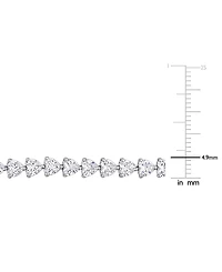 Lab Grown White Sapphire Flex Bracelet (10 ct. t.w.) in Sterling Silver