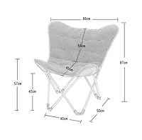 Cesicia Sherpa Butterfly Chair, Blue