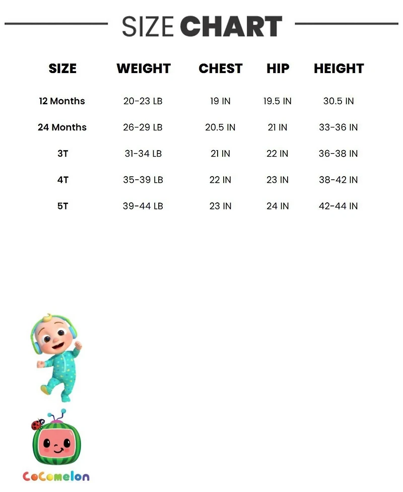 CoComelon Baby Boys Zip Up Winter Coat Puffer Jacket