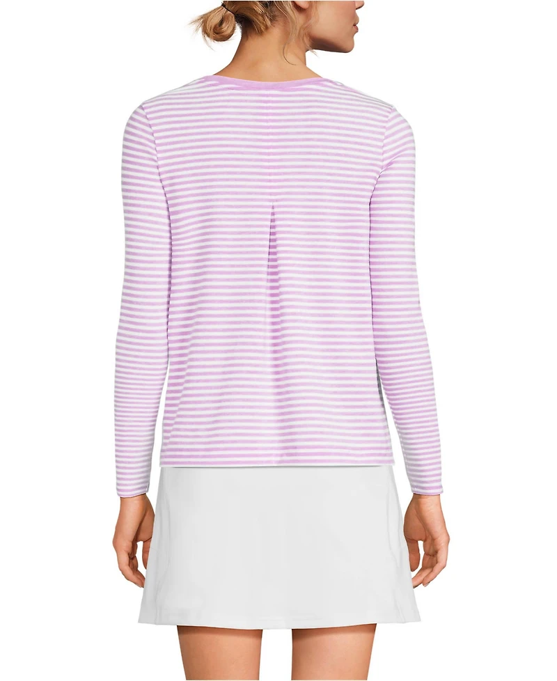 Lands' End Women's Tall Power Performance Long Sleeve Scoopneck Tee