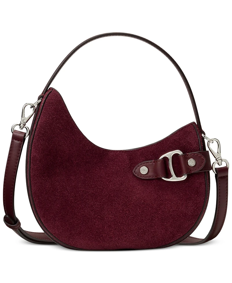 Lauren Ralph Suede Mini Tasha Crossbody Bag