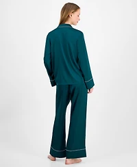 I.n.c International Concepts Women's Satin Pajama Set with Diamante Trim