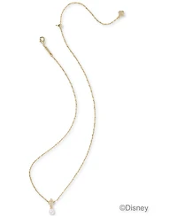 Kendra Scott Disney Princess White Mix Crown Pendant Necklace 14K Gold Over Brass
